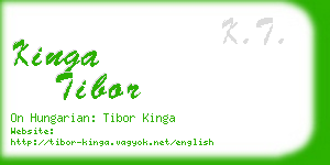 kinga tibor business card